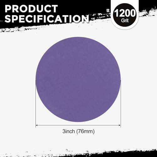 40Pcs Sanding Discs 3In 1200Grit Hook and Loop Sandpapers Purple
