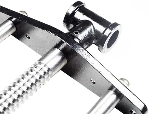 HFS(R) 9 Inch Woodworking Bench Vise, Heavy Duty Front Screw Vise for Workbench Chrome plating Leg Vise Hardware Woodworking with Mounting Screws