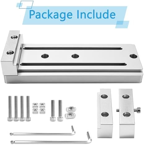 Mini Low Profile Bench Vise Work Table Workholding Clamp Compatible with Masuter 3, Masuter Pro, 3S, XE-PRO, WM-3020 Vasto CNC Router Machine