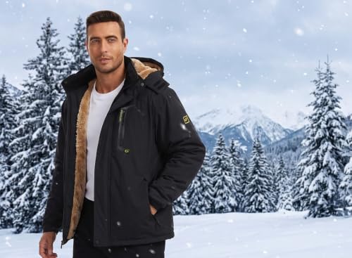 QPNGRP Mens Waterproof Ski Snowboard Jacket Winter Windproof Snow Coat