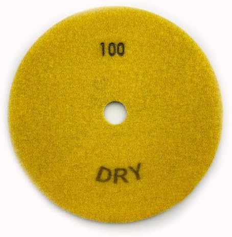 7" Pro Series Dry Stone/Concrete Polishing Pads, Turbo Style,100 Grit