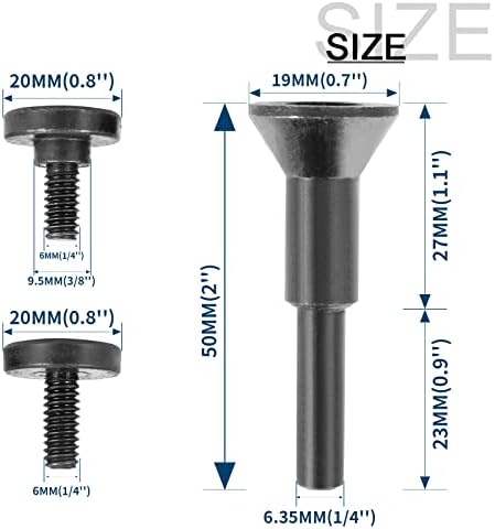 2 Pack Mounting Mandrel 3/8" & 1/4" Arbor Hole for Cut-Off Wheel Circular Saw Blade 1/4" Shaft for Die Grinder Rotary Tool