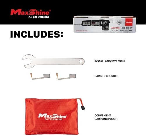 Maxshine 6” M21 Pro & 3” M312 Dual Action Polisher Combo – 21mm & 12mm Car Buffer Set, 6-Speed, 5/16”-24 Thread – Auto Detailing Tool for Cars, Trucks, SUVs & Boats, Swirl & Scratch Removal