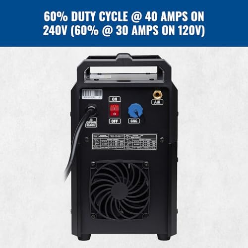 Eastwood Versa-Cut CNC Cut 40A Plasma Cutter Machine with Cutting Machine Torch | Professional and Industrial Grade Metal Precision Cutting and Sheet Fabrication Tools | Dual Voltage 120V / 240V