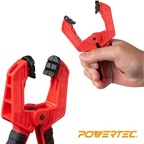 POWERTEC 71625 Heavy Duty Spring Clamp Set from 2" - 4" | 10 Clamps w/ 4 Assorted Sizes