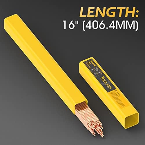 TOOLIOM ER70S-6 Copper-Coated Mild Steel TIG Welding Rod, 1/8", 5LB