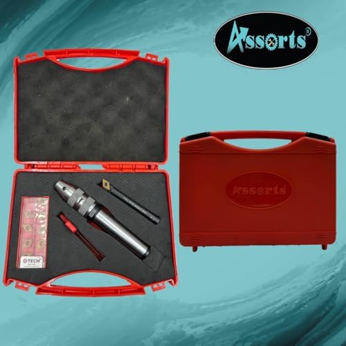 New Developed Fly Cutter with MT3 Shank & Indexable Boring Bar – Includes 10 PCS DCMT 11T304 Inserts, T-15 Key & Plastic Case | Perfect for Facing & Boring | Watch Video for Details