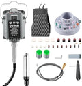VEVOR Flex Shaft Grinder, 125W 18000RPM Electric Flex Shaft Rotary Tool, Foot-Pedal Control Hanging Carver Grinder with 112PCS Accessory Kit for Sanding Buffing Polishing Cutting