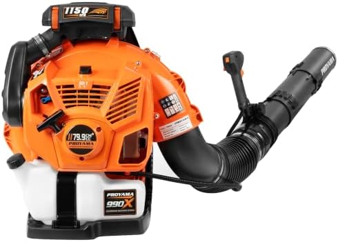 PROYAMA 79.9cc Gas Backpack Leaf Blower, 1150 CFM & 246 MPH Powerful Blower