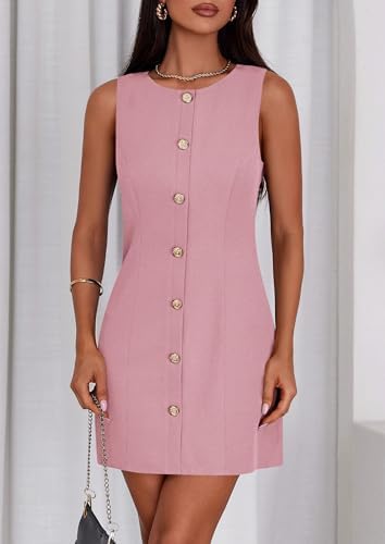 PRETTYGARDEN Women Business Casual Cocktail Work Short Dress