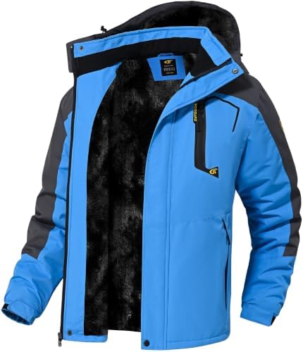 QPNGRP Mens Waterproof Ski Snowboard Jacket Winter Windproof Snow Coat