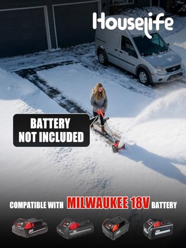 13" Cordless Snow Shovel Compatible with Milwaukee M18 Battery (Bare Tool)