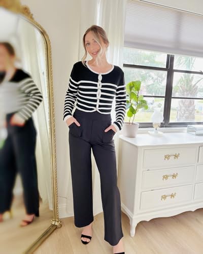 G4Free Yoga Pants for Women Wide Leg Pants with Pockets High Waisted