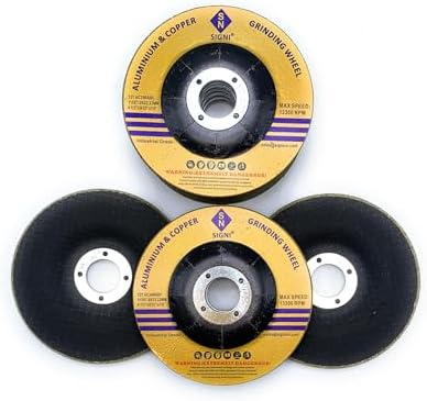 Signi Aluminum Grinding Wheel 4 1/2 for Aluminum Copper Non-Ferrous 10 Pack (Not Load While Grinding)