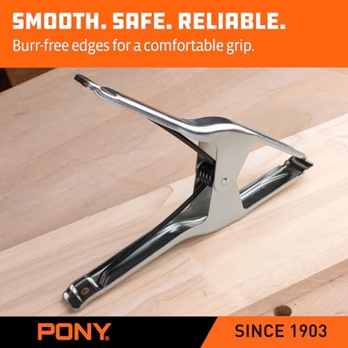 PONY 8-1/2" Heavy Duty Metal Spring Clamp Set, 6-Piece