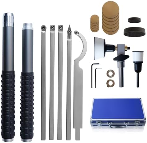 RUITOOL Wood Lathe Tools Set with Carbide Lathe Tools and Bowl Sander