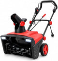 20-Inch Corded Electric Snow Thrower, 15 Amp Corded Snow Blower with Dual LED Lights, 180° Rotating Chute, 30 FT Throw Distance, 10-Inch Clearing Depth for Driveways, Walkways & Patios