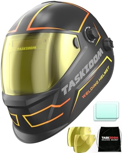 Auto Darkening Welding Helmet True Color 1/1/1/1,Large View 3.94"x3.23",Welding Hood with 4 Arc Sensors,Blue Light + UV/IR Blocking,Wide Shade 4/5-9/9-13 for TIG MIG ARC Welding,Cut and Grind