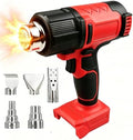 Cordless Heat Gun Compatible with Milwaukee 18V Battery, Portable Hot Air Gun Fast Heating Dual Temp with 4 Nozzles, 380W 1022°F (550°C) Soldering Heat Gun for Shrink Tubing, Resin(No Battery)