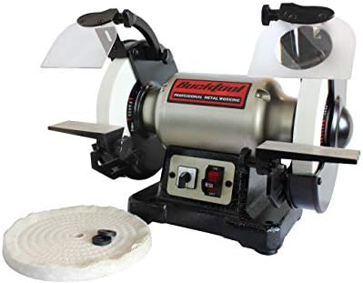 BUCKTOOL 8" 1/2HP Dual Speed Bench Grinder Buffer Combo with Cast Iron Base