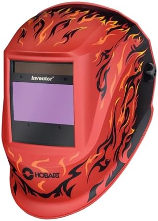 Hobart Inventor Series Auto-Darkening Welding Helmet with Gring Mode, Firey, Model# 771014