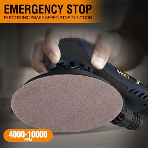 MAXXT Electric 5mm Random Orbital Sander with Tool Case, Variable Speed Palm Sander with Brushless Motor, 5&6Inch Sanding Pads, Sanders for Woodworking, Primary Wood and Panel Processing