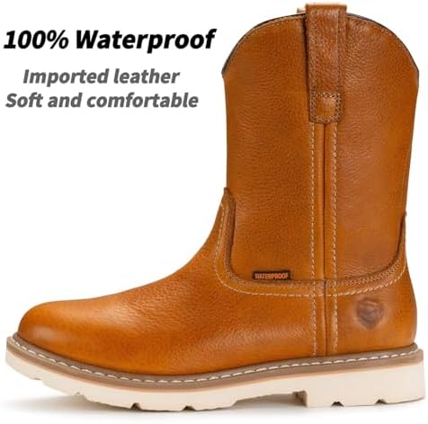 SUREWAY 10in Mens Soft/Steel Toe Waterproof Wellington Work Boot