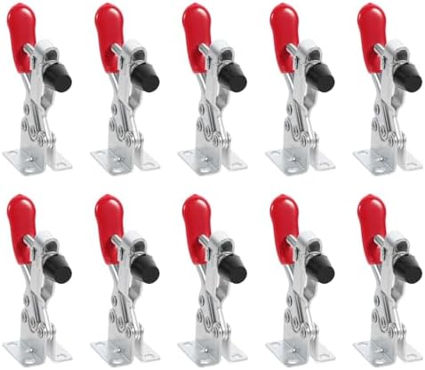 10pcs Gh 201 Downward and Horizontal Pressing Toggle Clamps Metal Workholding Devices for Woodworking and DIY Assembly