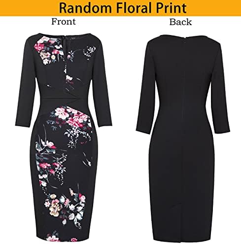 VFSHOW Womens Work Business Office Zipper Up Slim Bodycon Sheath Dress