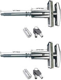 Dixie Narco T-Handle Replacement Whole Set Assembled with High Security Lock (Chrome Pack of 2, Assembled w/Tubular Lock)