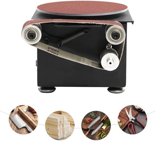 Mini Belt Disc Sander Belt Sander, Sanding Disc, Speed Power Sanding Machine Bench Grinder, Small Sander Machine, For Model Crafts Jewelry DIY, Wood Metal Working