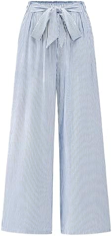 BTFBM Striped Palazzo Pants for Women Fall 2026 Wide Leg Dress Work Pants