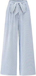 BTFBM Striped Palazzo Pants for Women Fall 2026 Wide Leg Dress Work Pants