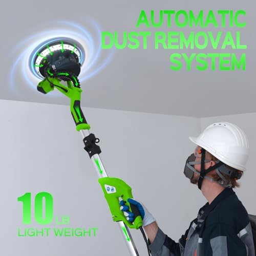 Drywall Sander, 8-Amp Drywall Sander with Vacuum Dust Collector,Light Green