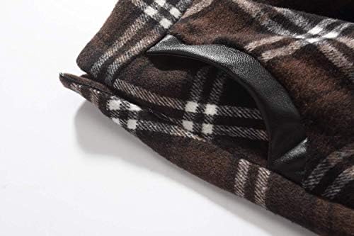 IDEALSANXUN Womens Plaid Wool Skirts Elastic Waist A-Line Pleated Tartan Long Skirts