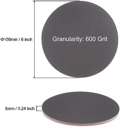 uxcell 30pcs 600 Grit Sanding Sponge 6" Hook and Loop Sponge Sanding Disc