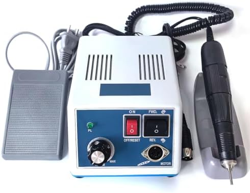 35,000RPM Electric Micromotor Rotary Tool Kit with Handpiece & Foot Pedal, Precision Engraving and Polishing Machine for Jewelry Carving, Nail Art, Woodworking & DIY Crafts