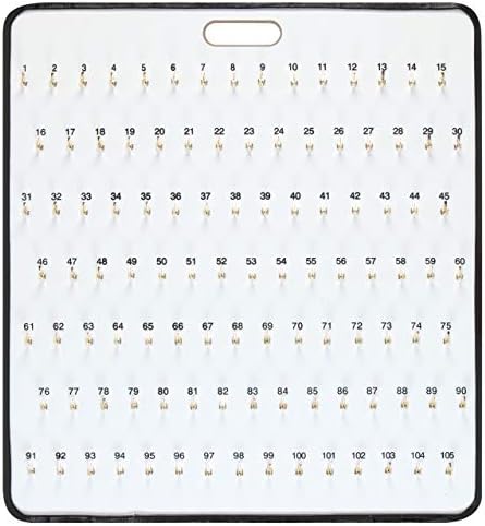 SSWBasics Key Board with Self-Closing Tabs - 105 Hooks - 29" W x 31" L