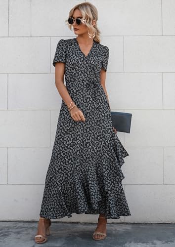 PRETTYGARDEN Women's Boho Floral Summer Maxi Dresses