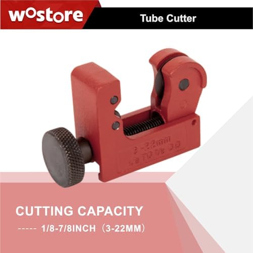 Wostore 45° Double Flaring Tool Kit, 7 Adapters with Cutter & Deburrer