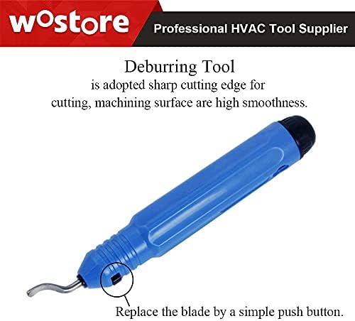 Wostore 45° Double Flaring Tool Kit, 7 Adapters with Cutter & Deburrer