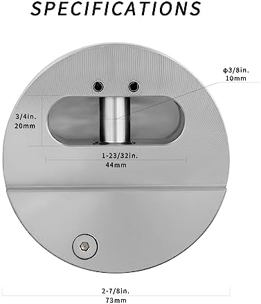 FIGODE® Stainless Steel Puck Lock, Heavy Duty & High Security Padlock, Military-Grade, Hidden Shackle Lock, 2-7/8 in. Wide, Trailer Door Lock Weatherproof, 1 Pack