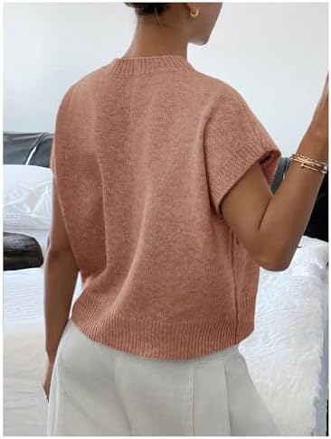 SOLY HUX Women's Short Sleeve Business Casual Sweater