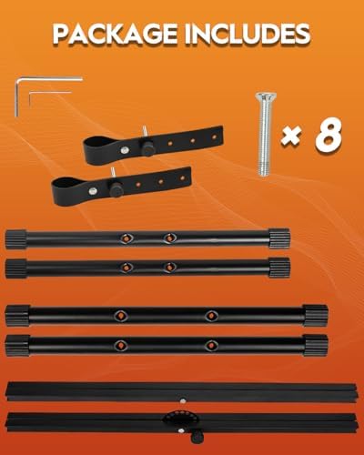 STRICH Piano Keyboard Stand Stool Set, Adjustable Double X-Style Portable Stand for 54-88 Key Electric Digital Keyboards Pianos & Piano Bench, Chair, Black, SKT-01
