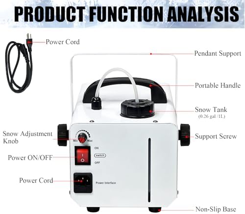 LANGXUN 800W Snow Machine with Wireless Remote