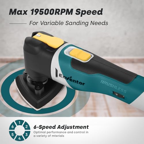Enventor Oscillating Tool with Brushless Motor, 20 V, 2.0 Ah Battery