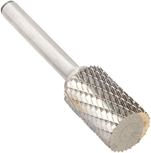 Drill America SA-6 Carbide Burr/Rotary File Cylindrical Double Cut for Die Grinder 5/8" Dia. x 1" Cut Length with 1/4" Shank and 2-3/4" Overall Length, DUL Series