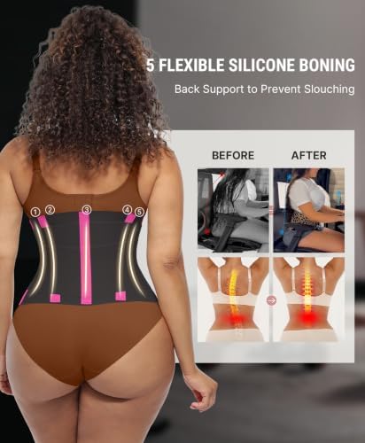 FeelinGirl Waist Trainer for Women Corset Tummy Control Faja Body Shaper