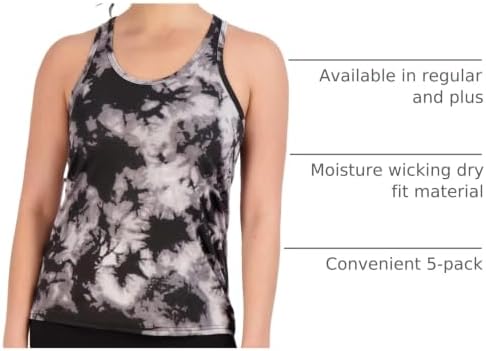 5 Pack Women's Dry Fit Tank Tops Sleeveless Athletic Workout Gym Yoga