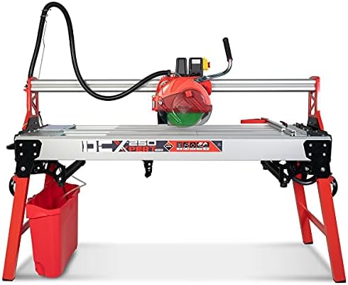 RUBI | Electric Cutter and Miter Saw DCX-250 Xpert 1250 Cutting Lenght 49 3/16"| Table Saw For Cutting of Natural Stone such as Marble or Granite | Circular Tile Wet